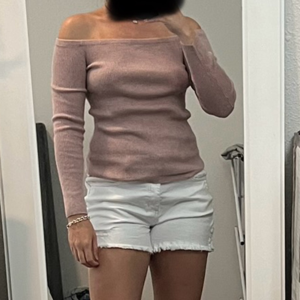 M Pink American Eagle Cutoff Sweater